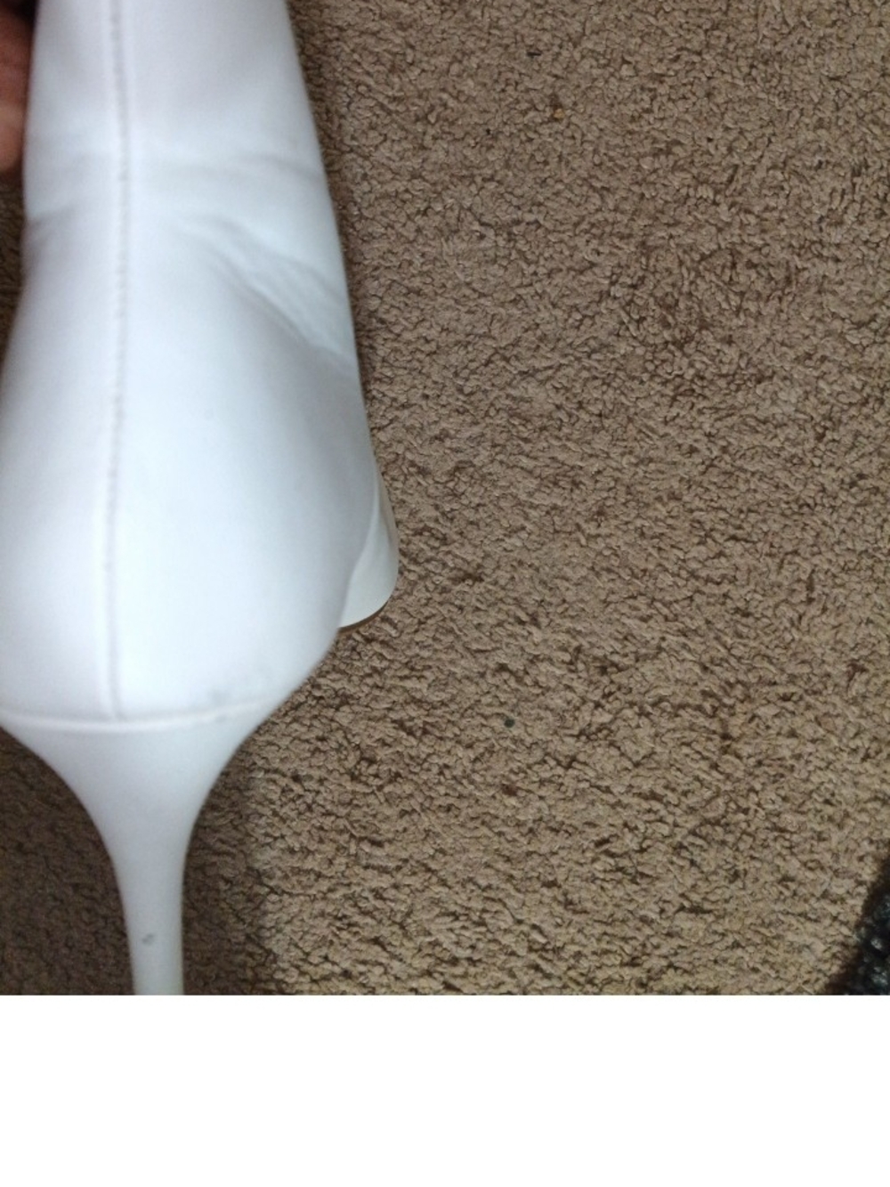Christian Siriano White Peep Toe Stiletto Ankle Boot - Picture 5 of 8